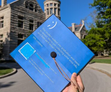 Attempted running crysis on my graduate cap
