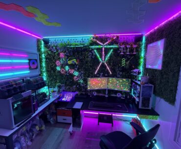 My own little cyberpunk room for remote work and relaxing.