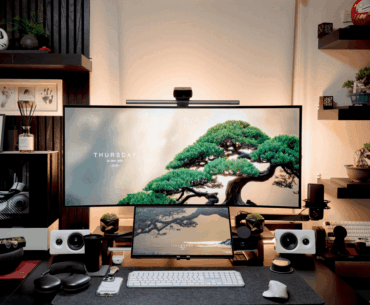 Warm-colored lighting pairs perfectly with bonsai.