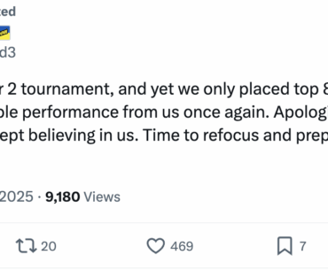 B1ad3: "It was just a Tier 2 tournament, and yet we only placed top 8 — a weak and unacceptable performance from us once again"