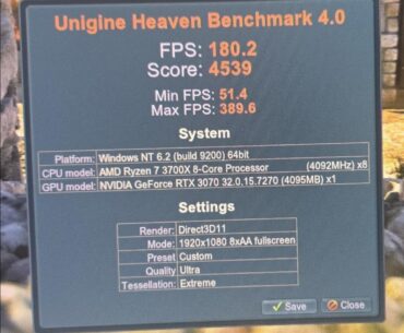 OC'd RTX 3070 hitting 2085 MHz & 10k in Cinebench 2024 - beat a W6800 😮