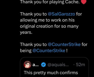 Official: "Cache is now a Valve map"