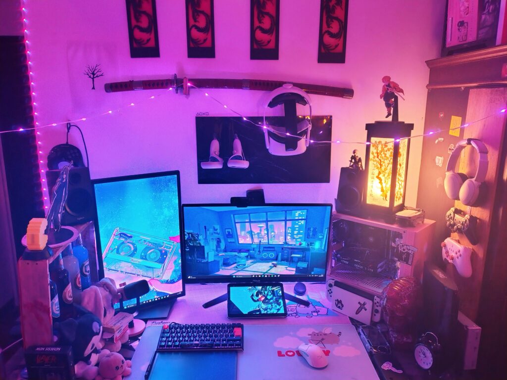 I love my cluttered corner XD