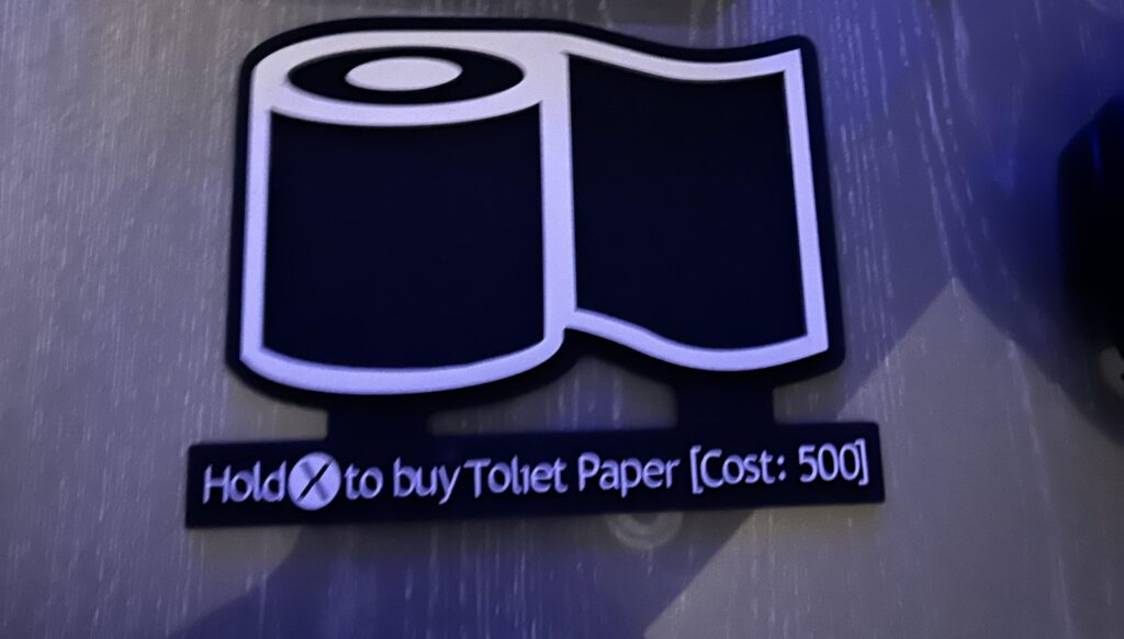 Decorative sign my friend made for his bathroom