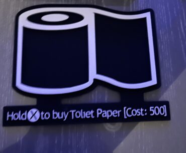 Decorative sign my friend made for his bathroom