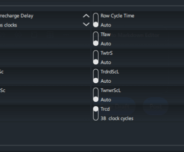 Read Row-Column Delay (tRCD) Timing missing in Ryzen Master