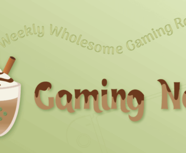 A featured image on LadiesGamers showing a light green background with a cup of coffee with whipped cream and chocolate swirls. The text says Gaming News