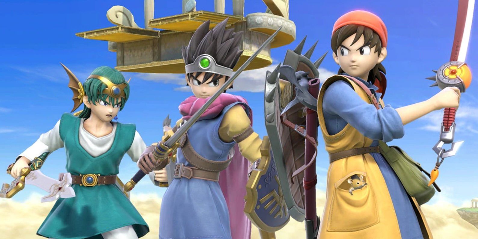 Super Smash Bros. Ultimate Dragon Quest Hero variants.