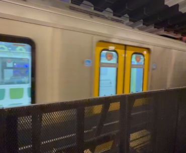 Counter-Strike tournament inside a working subway station