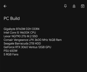 Rate and advise me on this build