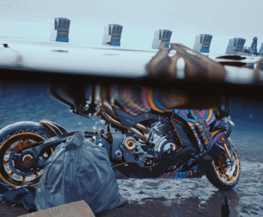 My bike is stuck in the water, so I took this screenshot