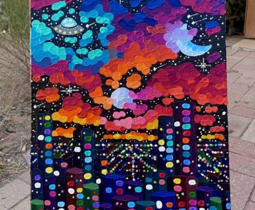 I tried a cyberpunk style for this piece