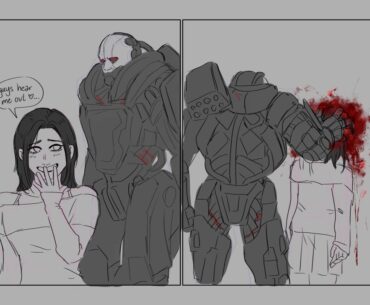 Adam Smasher fangirls (fanart)