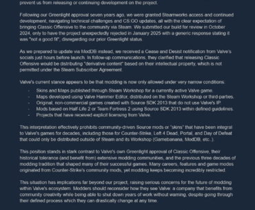 Classic Offensive is cancelled after 8 years of development