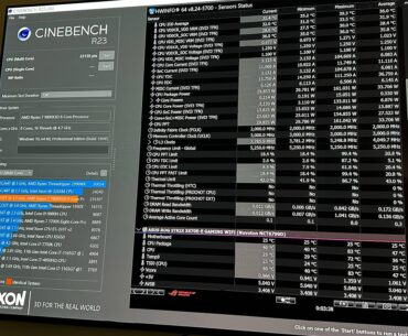 9800x3d default bios besides expo on. look at vcore. x670e-e mobo latest firmware. got score to 25k on r23 but so much heat the chip asks for so much vcore when overclocking. something is off.