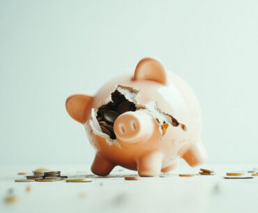 broken piggy bank
