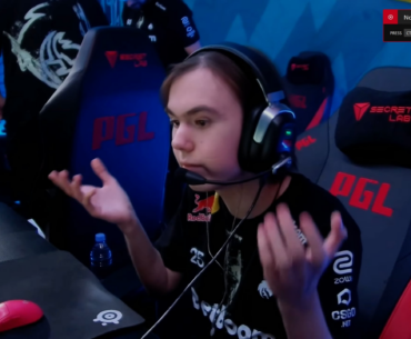 He isn't happy that he won, he is disappointed that Astralis lost.