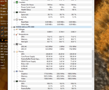 ASUS TUF rtx3080 90 degrees on memory
