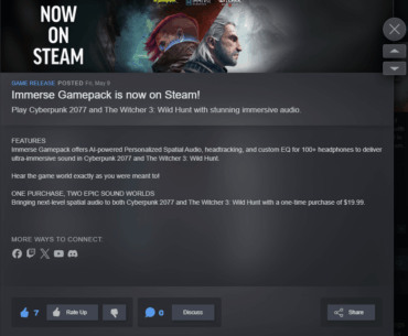 So the alleged update from steamdb was actually an immerse sound pack?