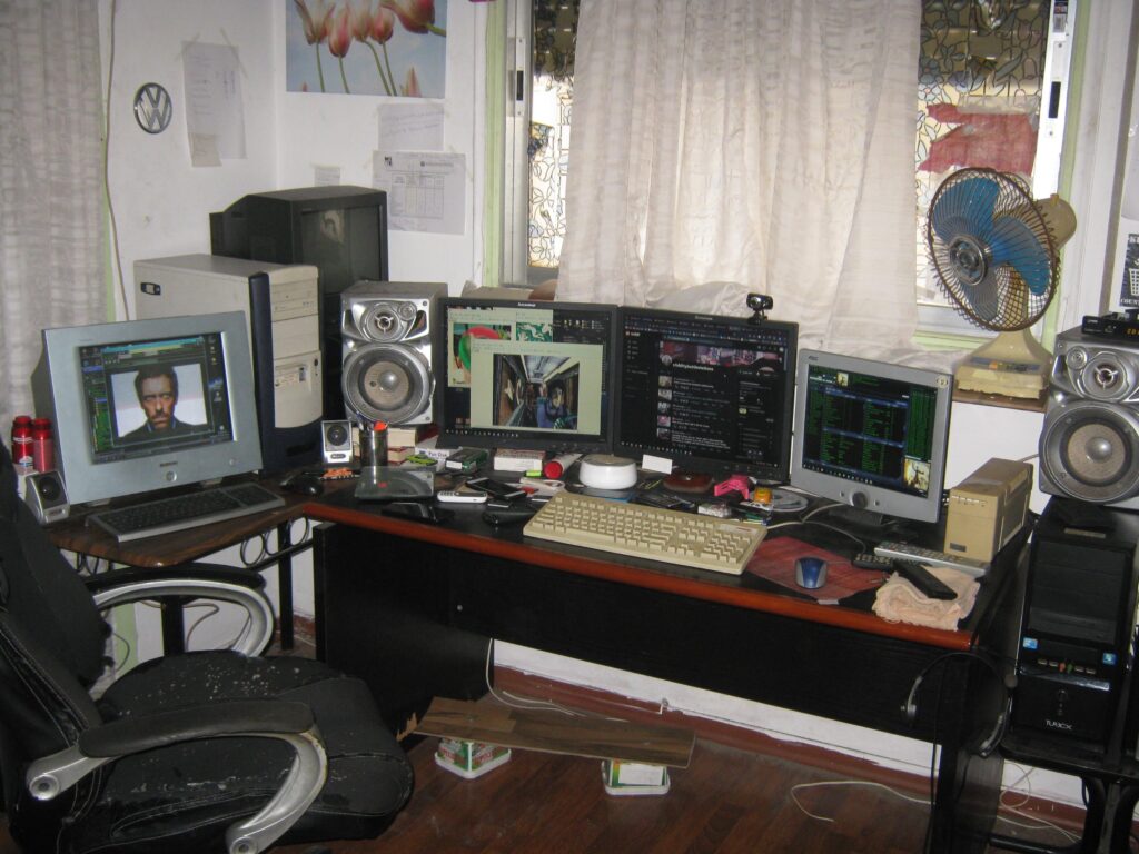 main setup in the computer room