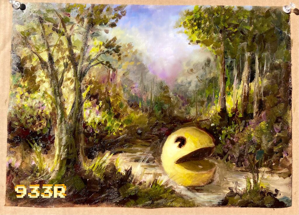 My Pac-Man oilpainting.