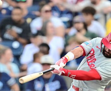 Schwarber's 45-game on-base streak for Phillies is longest in the majors since 2023