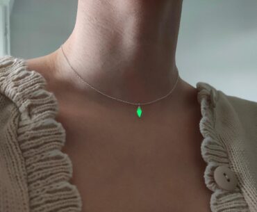 [OC] I made a tiny Sims Plumbob necklace