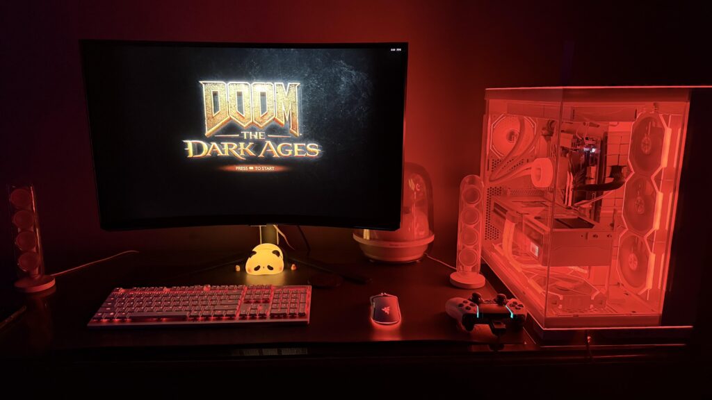 Build Complete. Time to Rip and Tear! RTX 5090 Master Ice + 9950X3D