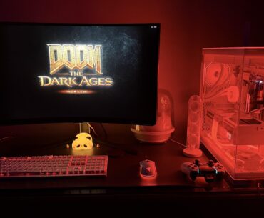 Build Complete. Time to Rip and Tear! RTX 5090 Master Ice + 9950X3D