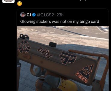 The CS2 Devs have confirmed that the new paper stickers glowing in the dark is intentional – Are we going to see nighttime maps?