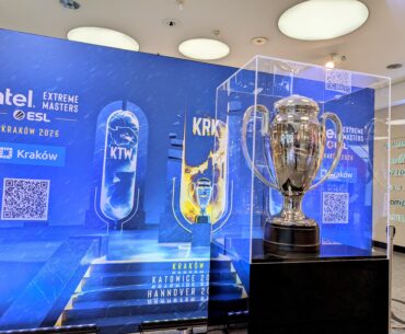 Look at this beauty. IEM trophy showcased at a shopping mall in Cracow