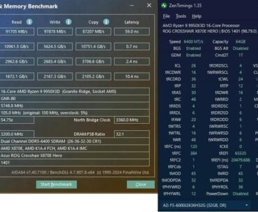 9950X3D@6.1GHz / 6400 CL26 1:1