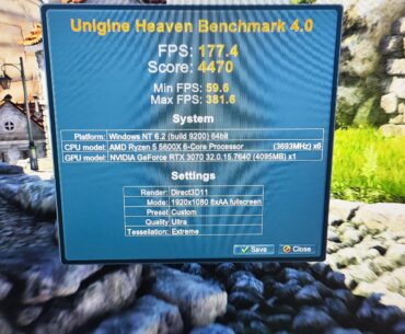 Does my rtx 3070 heaven bencmark score bad?