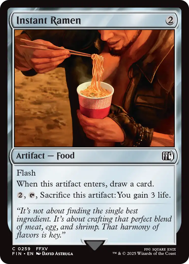 Magic The Gathering Final Fantasy Ffxv Instant Ramen Card