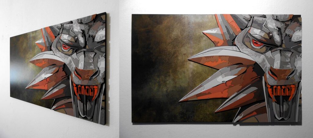 Wanted to share The Witcher wood wall art piece I made. I hope you like it.