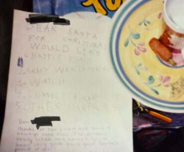 Me asking Santa for Battletoads - Christmas 91 (six year old me had no idea what I was in for)