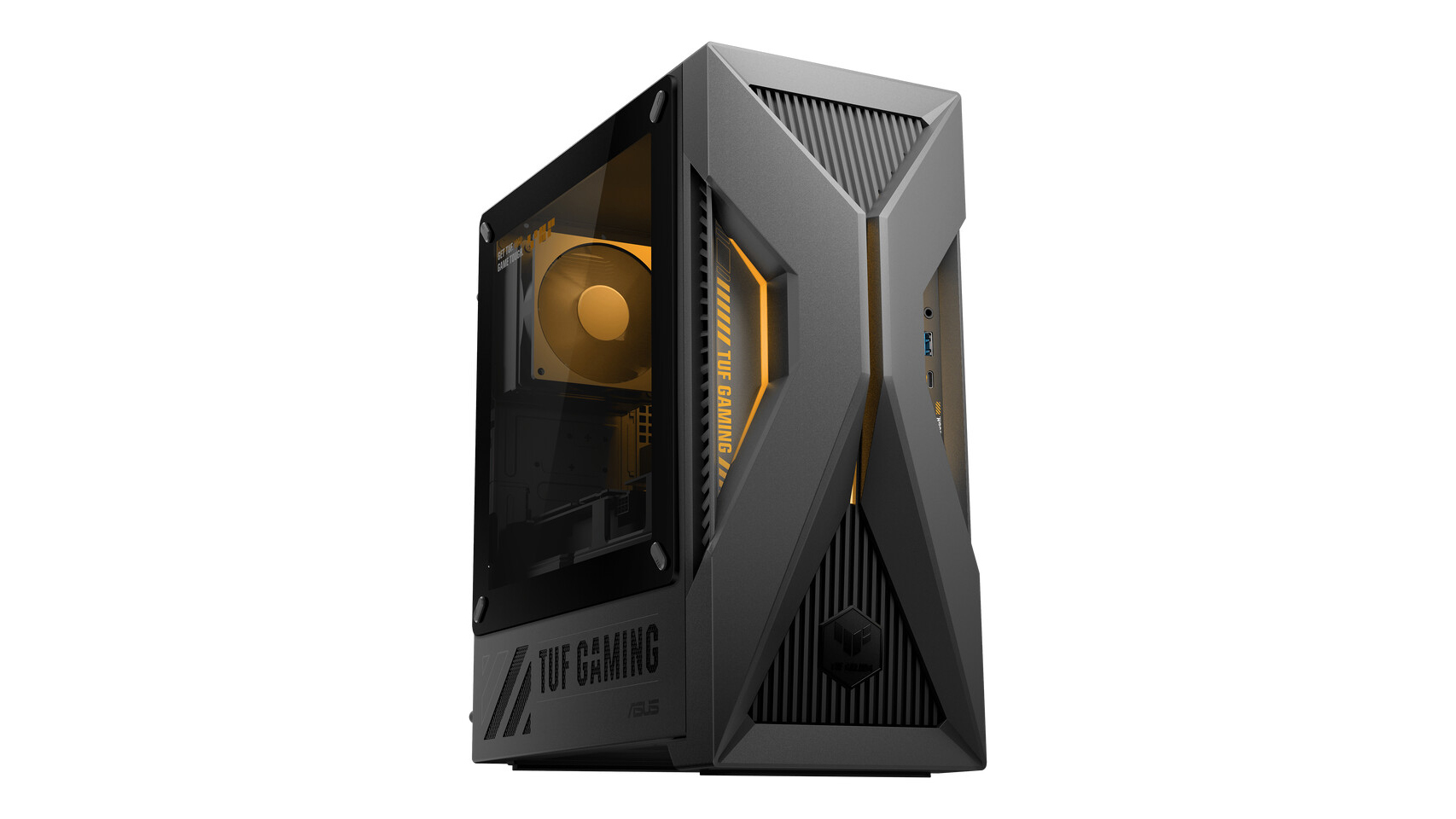 Gaming desktop with a mobile CPU — Asus tries a different approach with the TUF Gaming T500 The Asus TUF Gaming T500 gaming desktop