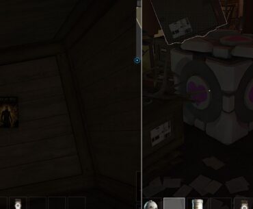 Finally got around to playing Deus Ex: Mankind Divided and found the Companion Cube and an ancient copy of Human Revolution in the basement of a shop!