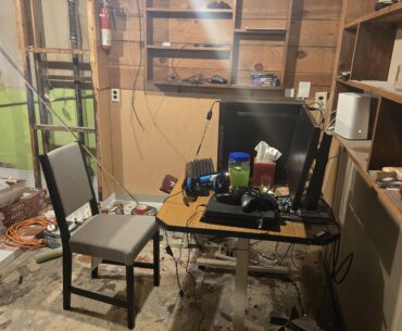 Under construction basement gaming zone