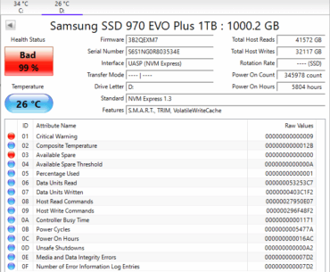 Samsung 970 Evo Plus 1 TB had 345 thousands power-ons in 3 years of home use, then died.