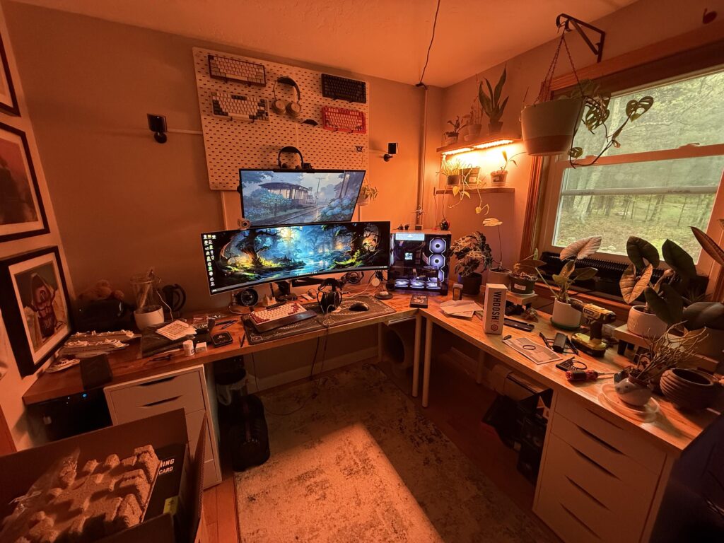 I wish we saw more setups in use rather than cleaned and staged. Here’s mine on the daily!