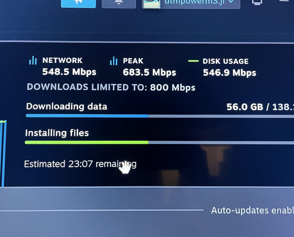 I plugged my Ethernet cable in for the first time ever. Feels like I’ve got all the internet in the neighborhood now