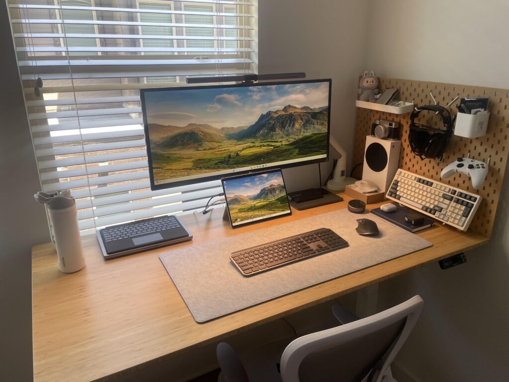 Upgraded from the kitchen table to this… 🙏🏼 open to suggestions Upgraded from the kitchen table to this… 🙏🏼 open to suggestions