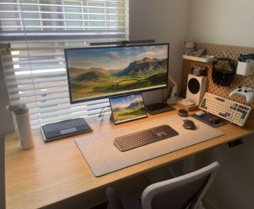 Upgraded from the kitchen table to this… 🙏🏼 open to suggestions