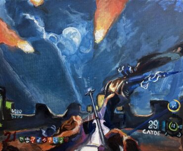 I made an oil painting of Der Eisendrache