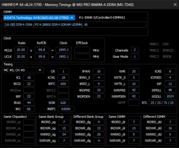 Adata d35g 2x16 4000 18-22-22-44 CR1