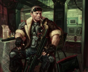 Cyberpunk, Retrofuturism Board Game Illustration by Tatiana Pavlova aka Doriana Dream