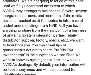 GN launches an official investigation into Nvidia’s underhanded tactics