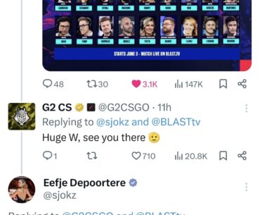 sjokz already trolling G2 before the Major even starts 😂