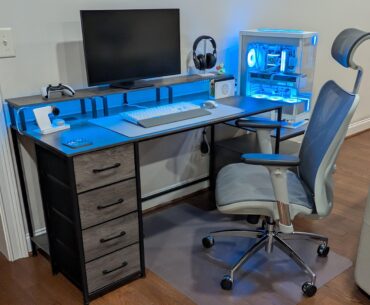 My first proper battle station with a new build, spent a lot of time trying to clean up my cable management and happy with how it turned out, fairly simple but clean and comfy!